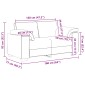 vidaXL Διθέσιος καναπές Taupe 160 cm ύφασμα