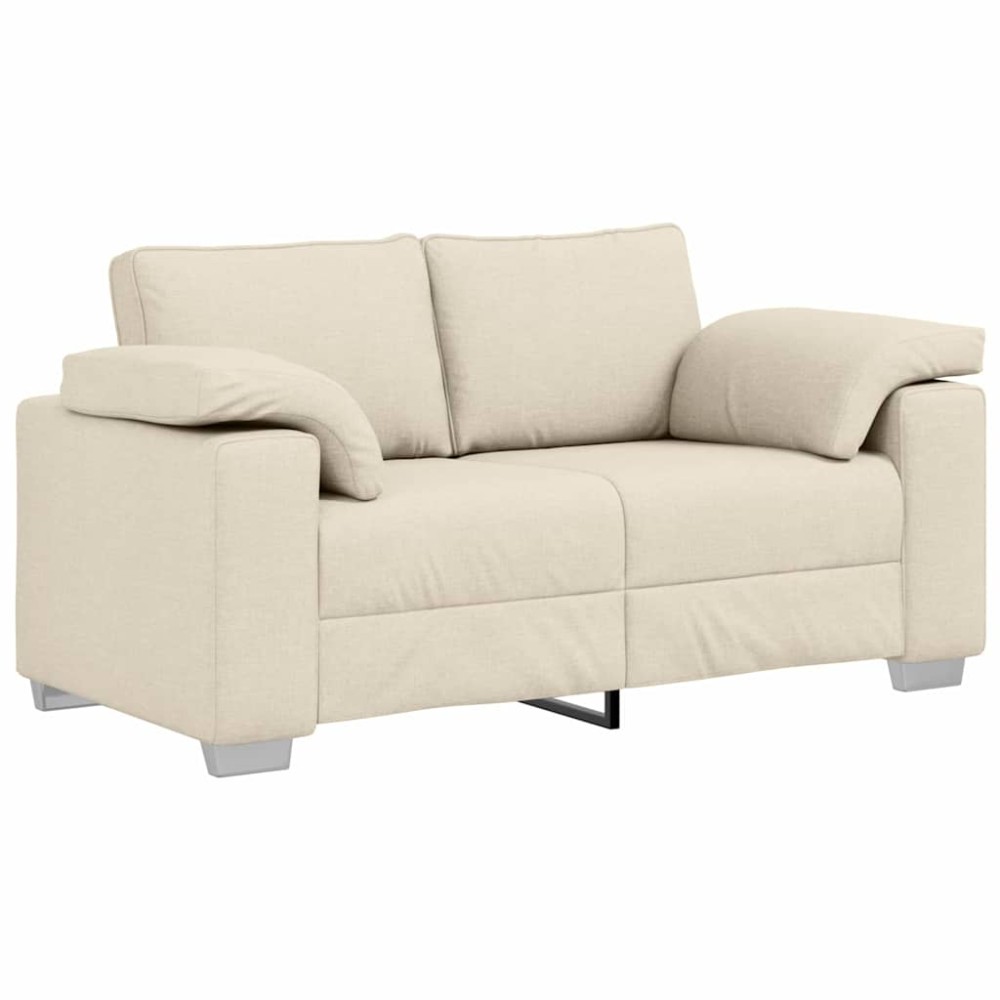 vidaXL Καναπές 2 ατόμων Μπεζ 160 cm Ύφασμα μείγματος λινών
