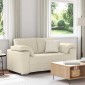 vidaXL Καναπές 2 ατόμων Μπεζ 160 cm Ύφασμα μείγματος λινών