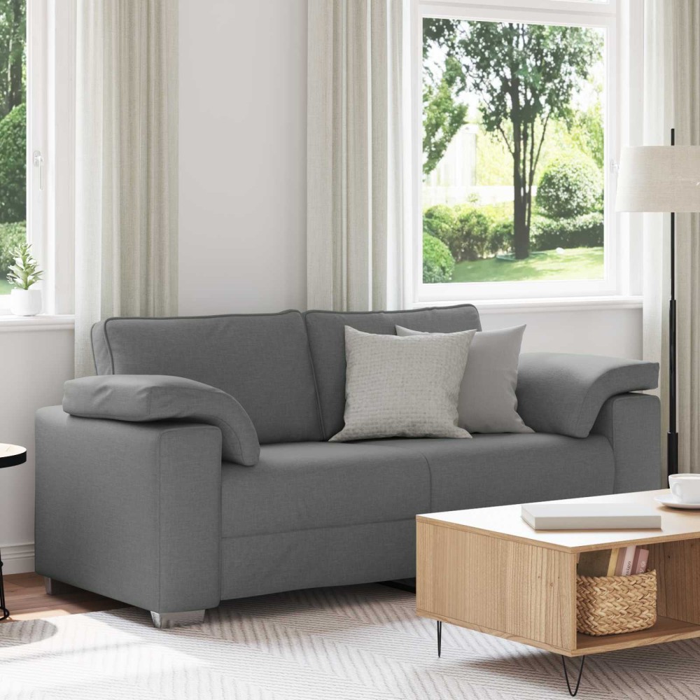 vidaXL Διθέσιος καναπές Σκούρο Γκρι 180 cm ύφασμα