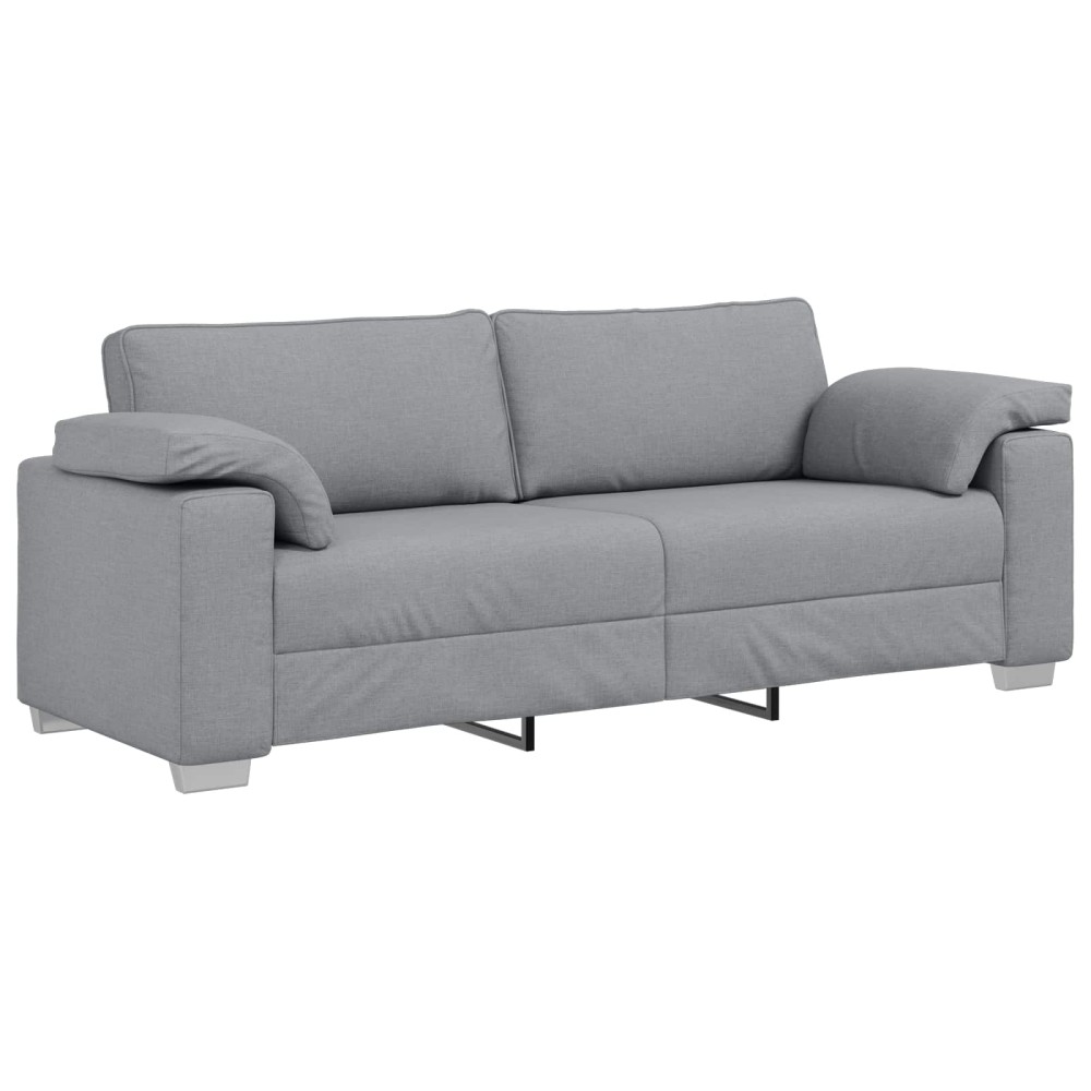 vidaXL 3-Θέσιος καναπές Ανοιχτό γκρι 220 cm ύφασμα