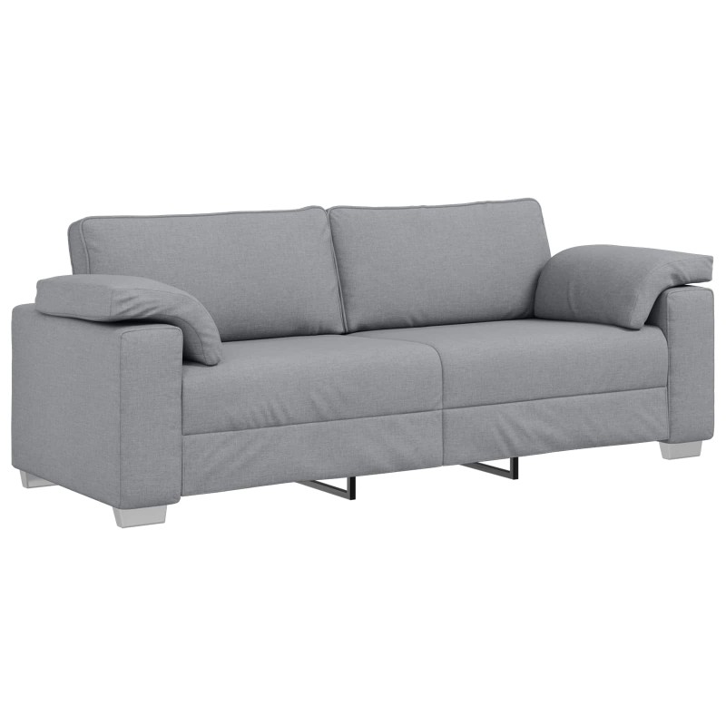 vidaXL 3-Θέσιος καναπές Ανοιχτό γκρι 220 cm ύφασμα
