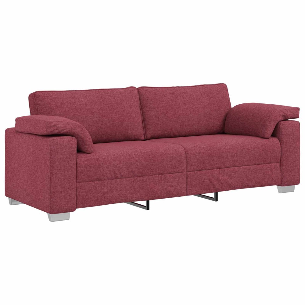 vidaXL 3-Θέσιος καναπές Κόκκινο 220 cm ύφασμα