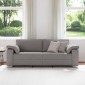 vidaXL 3-Θέσιος καναπές Taupe 220 cm ύφασμα