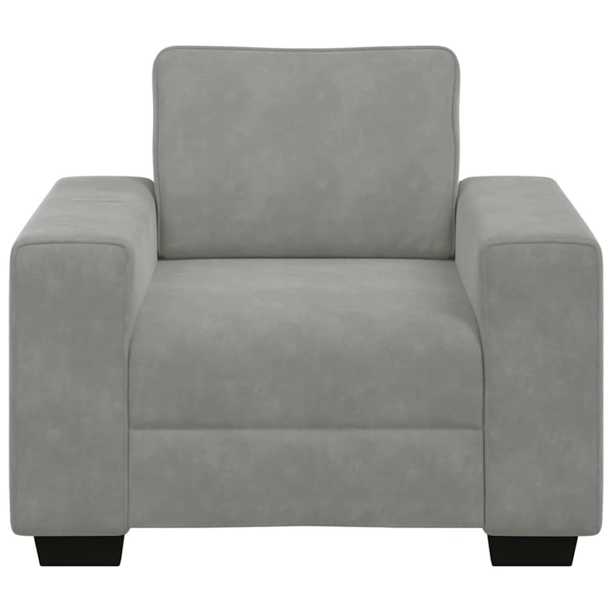 vidaXL Πολυθρόνα Ανοιχτό Γκρι Βελούδινη 100 x 77 x 82 εκ.