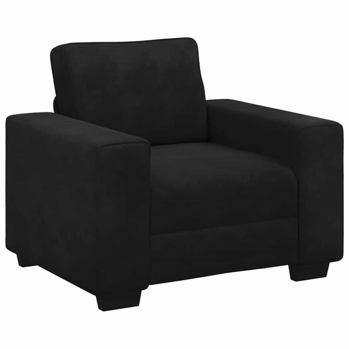 vidaXL Πολυθρόνα Μαύρη Βελούδινη 100x77x82 εκ.