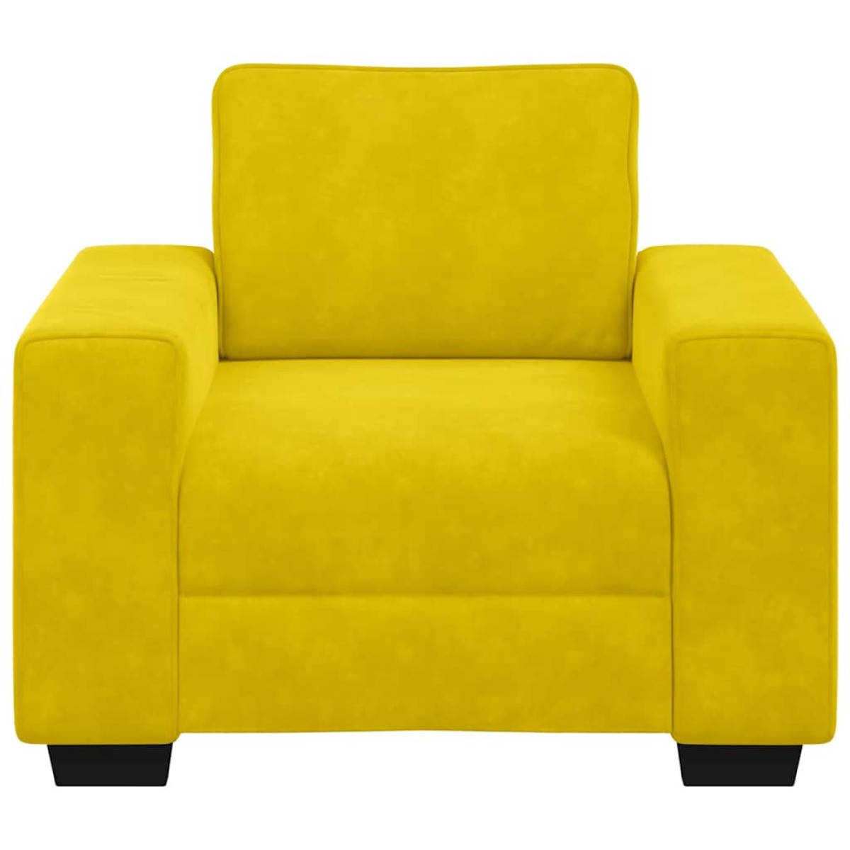 vidaXL Πολυθρόνα Κίτρινη Βελούδινη 100x77x82 εκ.