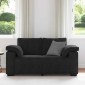 vidaXL Καναπές Διθέσιος Μαύρος Βελούδινος 160 x 77 x 82 εκ.