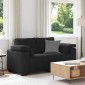 vidaXL Καναπές Διθέσιος Μαύρος Βελούδινος 160 x 77 x 82 εκ.