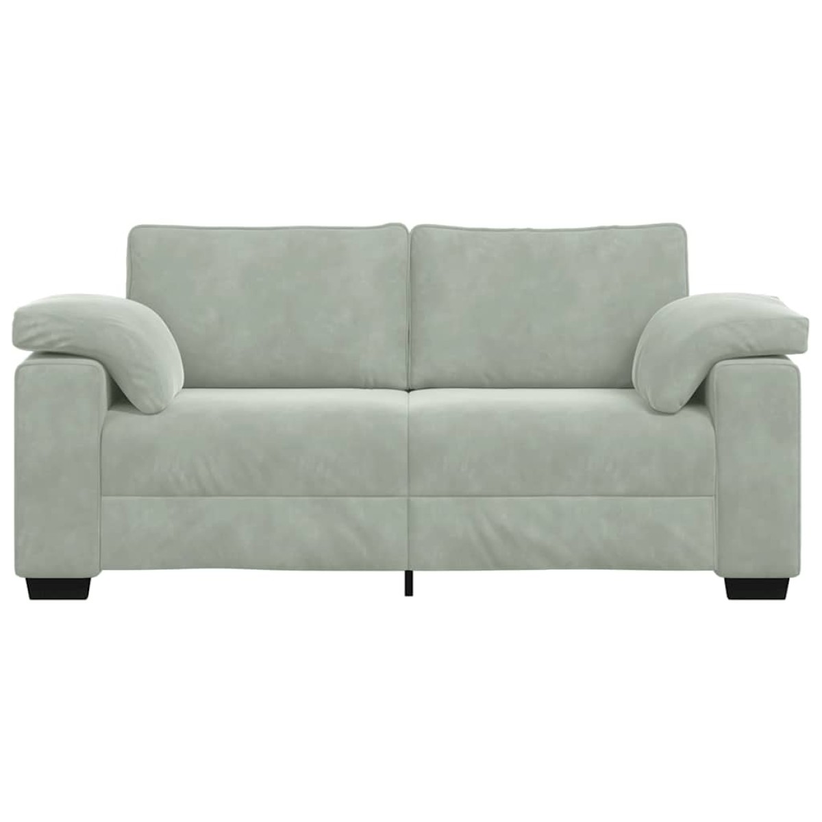 vidaXL Καναπές Διθέσιος Ανοιχτό Γκρι 180 x 77 x 82 εκ. Βελούδο