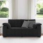 vidaXL Καναπές Διθέσιος Μαύρος Βελούδινος 180 x 77 x 82 εκ.