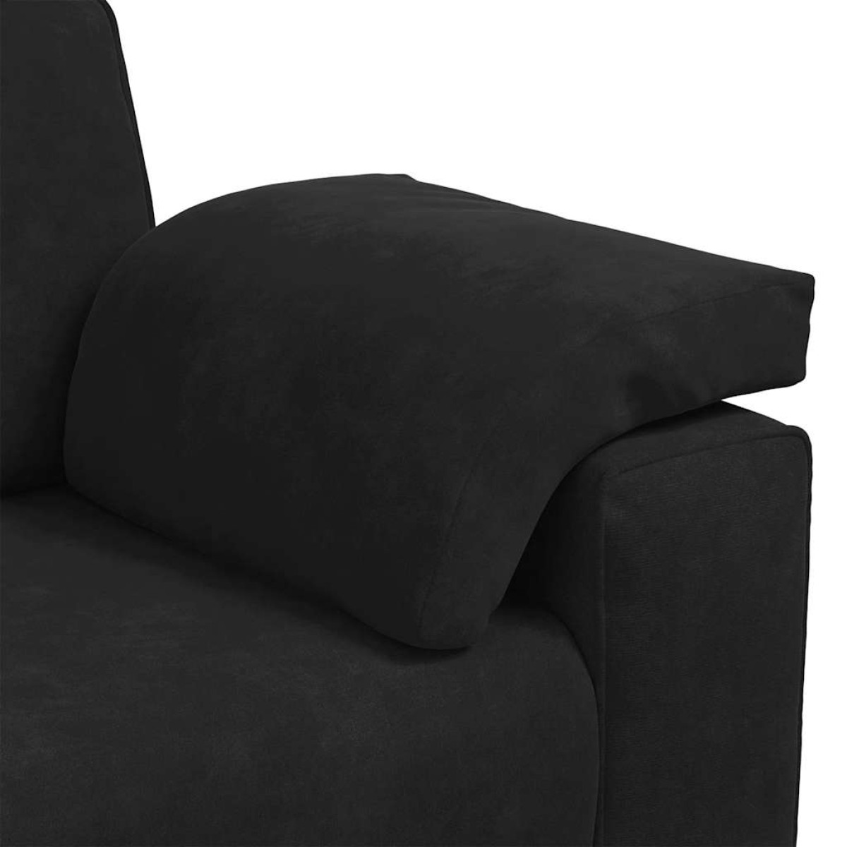 vidaXL Καναπές Διθέσιος Μαύρος Βελούδινος 180 x 77 x 82 εκ.