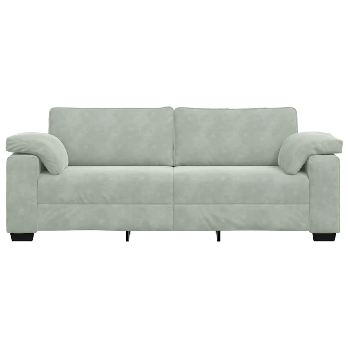 vidaXL Τριθέσιος Καναπές Ανοιχτό Γκρι 220x77x82 εκ. Βελούδο