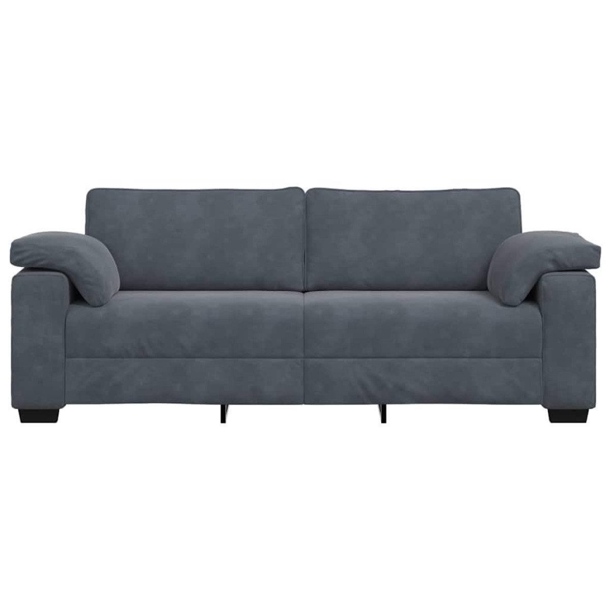 vidaXL Τριθέσιος Καναπές Σκούρο Γκρι 220x77x82 εκ. Βελούδο