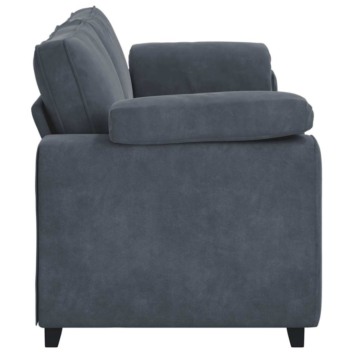 vidaXL Τριθέσιος Καναπές Σκούρο Γκρι 220x77x82 εκ. Βελούδο