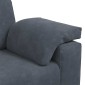 vidaXL Τριθέσιος Καναπές Σκούρο Γκρι 220x77x82 εκ. Βελούδο