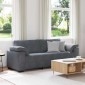 vidaXL Τριθέσιος Καναπές Σκούρο Γκρι 220x77x82 εκ. Βελούδο