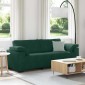 vidaXL Τριθέσιος Καναπές Σκούρο Πράσινο 220x77x82 εκ. Βελούδο