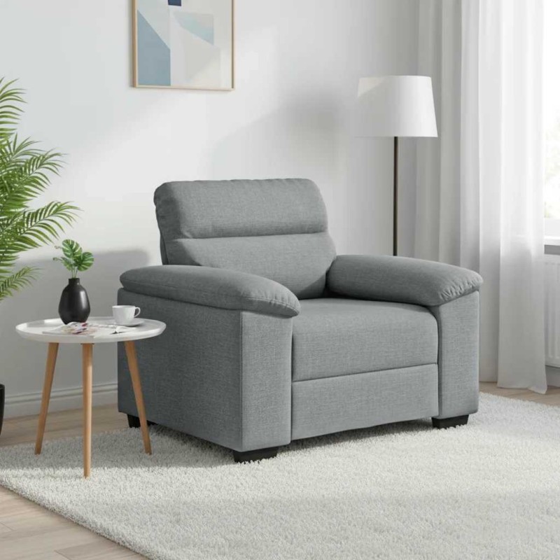 vidaXL Καναπές-Καρέκλα Ανοιχτό Γκρι 100x81x84 εκ. Ύφασμα