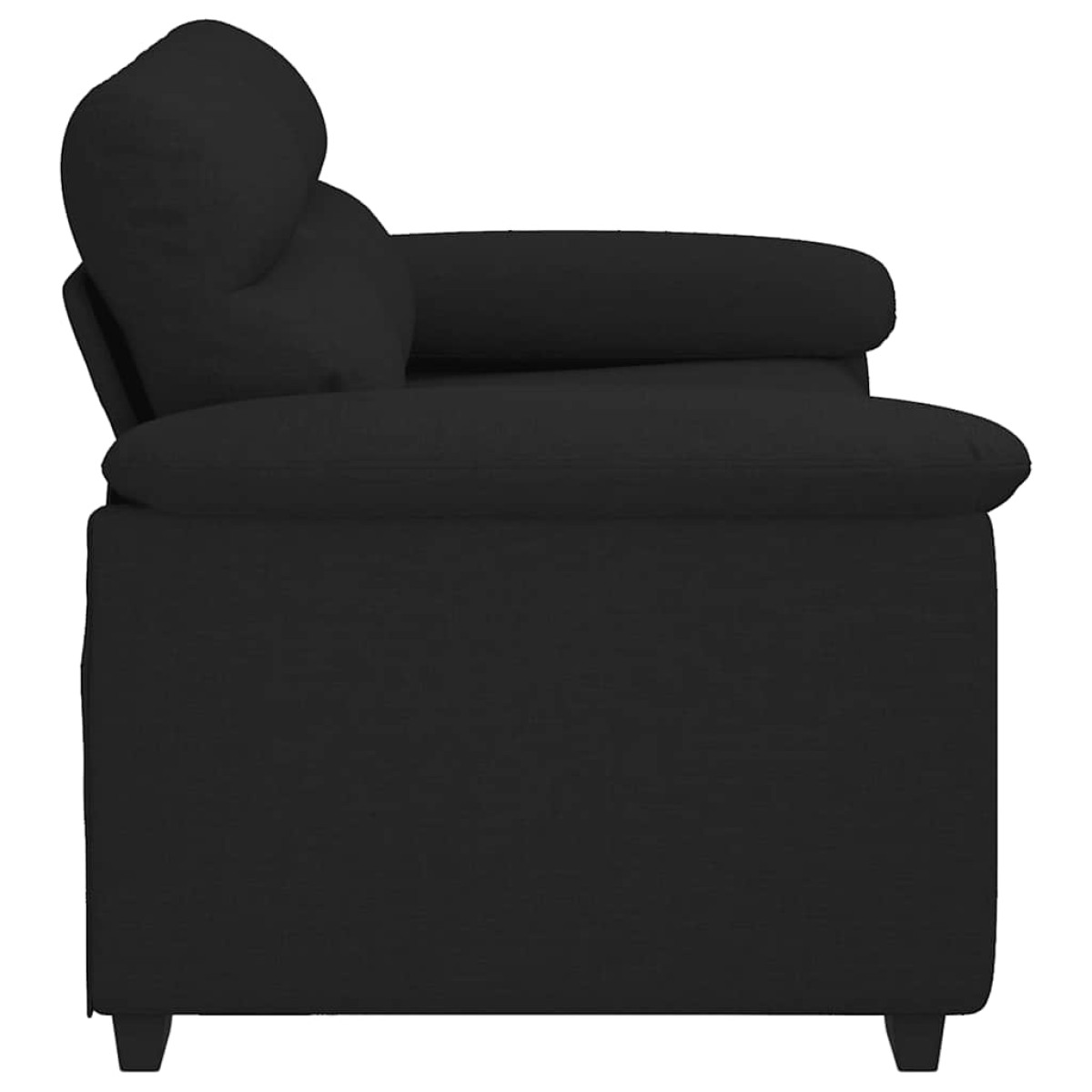 vidaXL Διθέσιος Καναπές Μαύρος 160x81x84 εκ. Ύφασμα