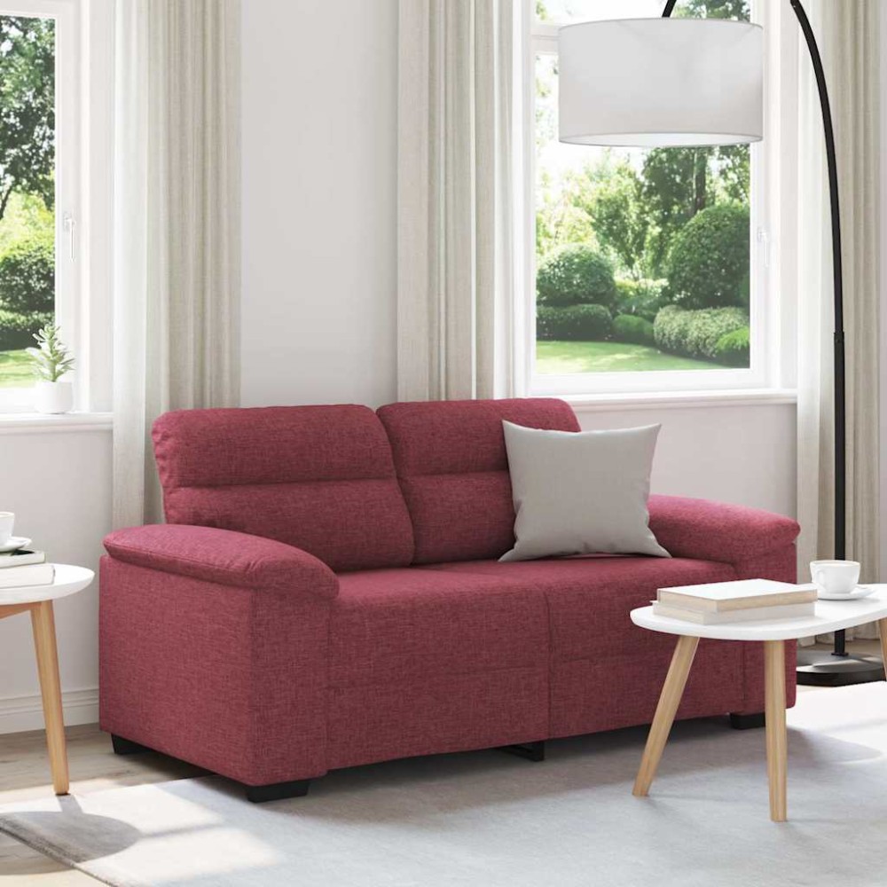 vidaXL Διθέσιος Καναπές Κόκκινος 160x81x84 εκ. Ύφασμα