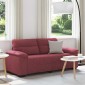 vidaXL Διθέσιος Καναπές Κόκκινος 180x81x84 εκ. Ύφασμα