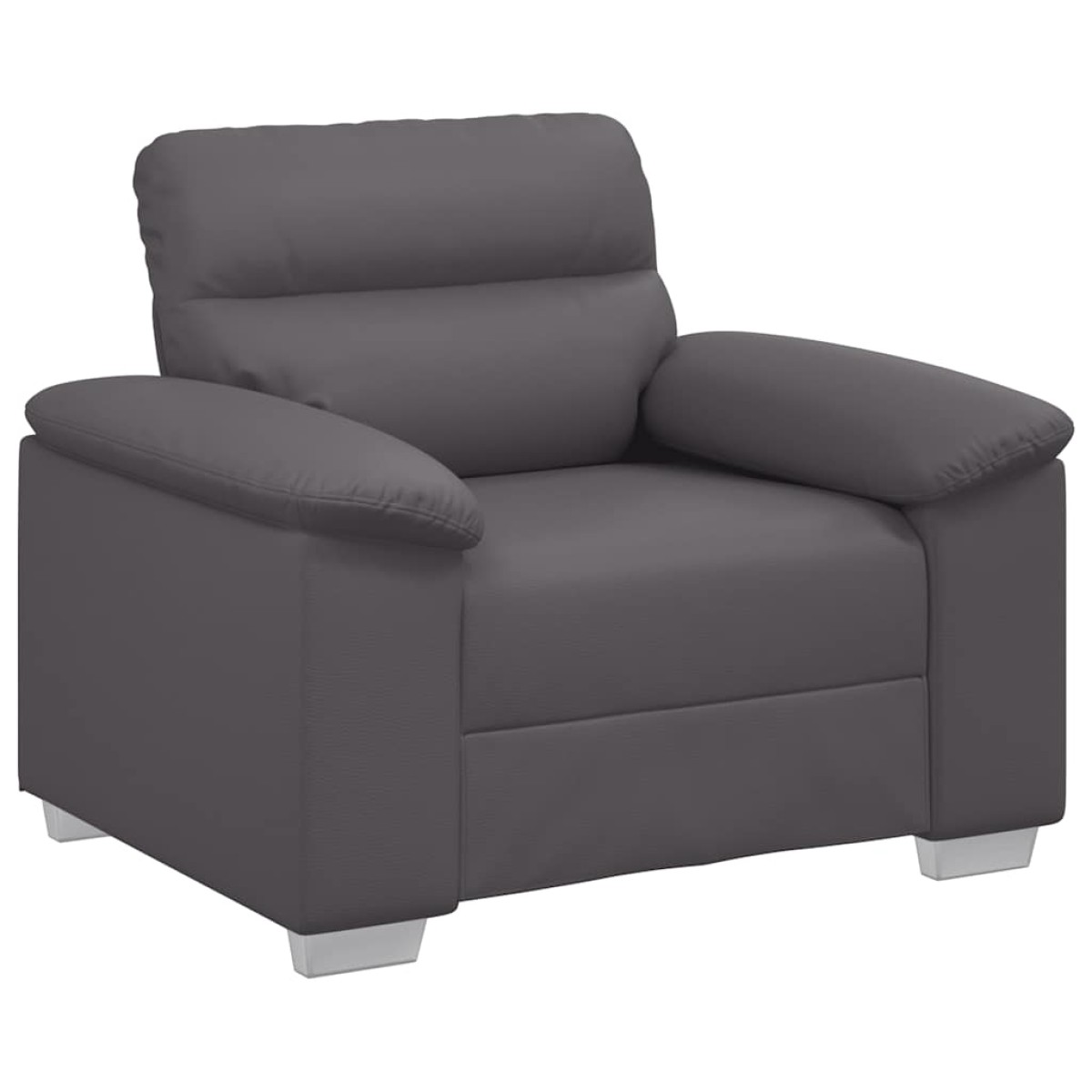 vidaXL Πολυθρόνα Γκρι 100 x 81 x 84 εκ. από Συνθετικό Δέρμα