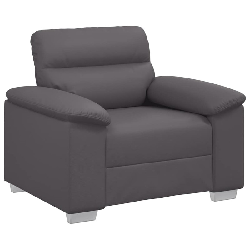 vidaXL Πολυθρόνα Γκρι 100 x 81 x 84 εκ. από Συνθετικό Δέρμα