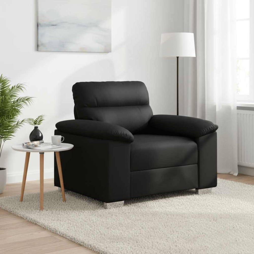 vidaXL Πολυθρόνα Μαύρη 100x81x84 εκ. από Συνθετικό Δέρμα