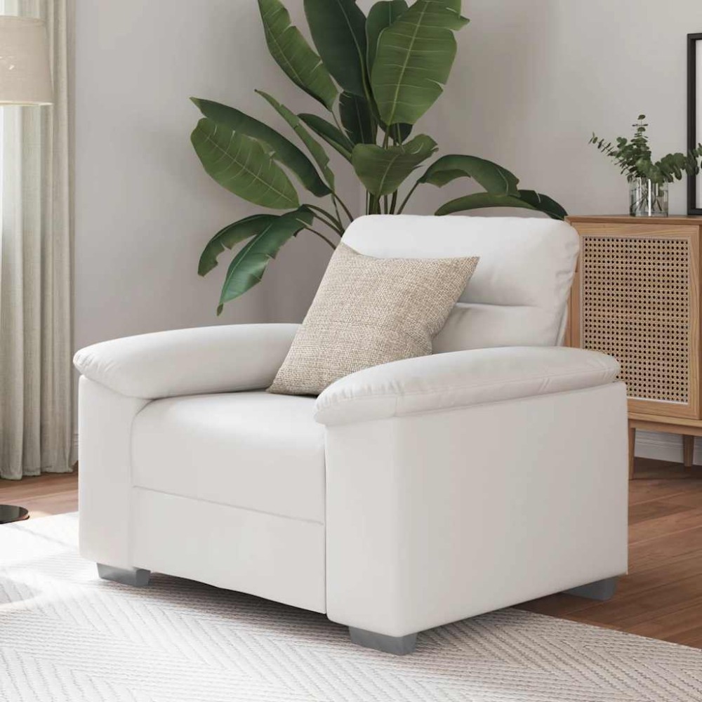 vidaXL Πολυθρόνα-Καναπέ Λευκή 100x81x84 εκ. από Συνθετικό Δέρμα