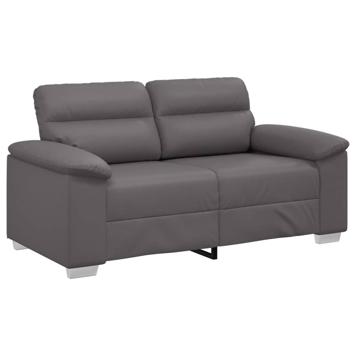 vidaXL Διθέσιος Καναπές Γκρι 160x81x84 εκ. από Συνθετικό Δέρμα