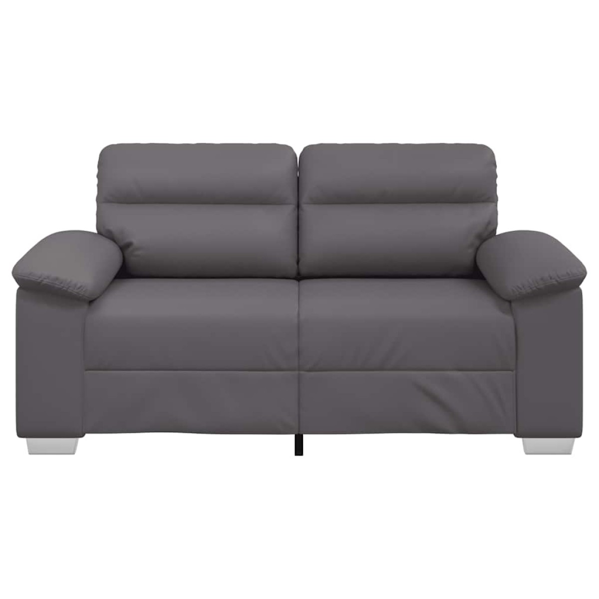 vidaXL Διθέσιος Καναπές Γκρι 160x81x84 εκ. από Συνθετικό Δέρμα