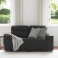 vidaXL Διθέσιος Καναπές Μαύρος 160x81x84 εκ. από Συνθετικό Δέρμα