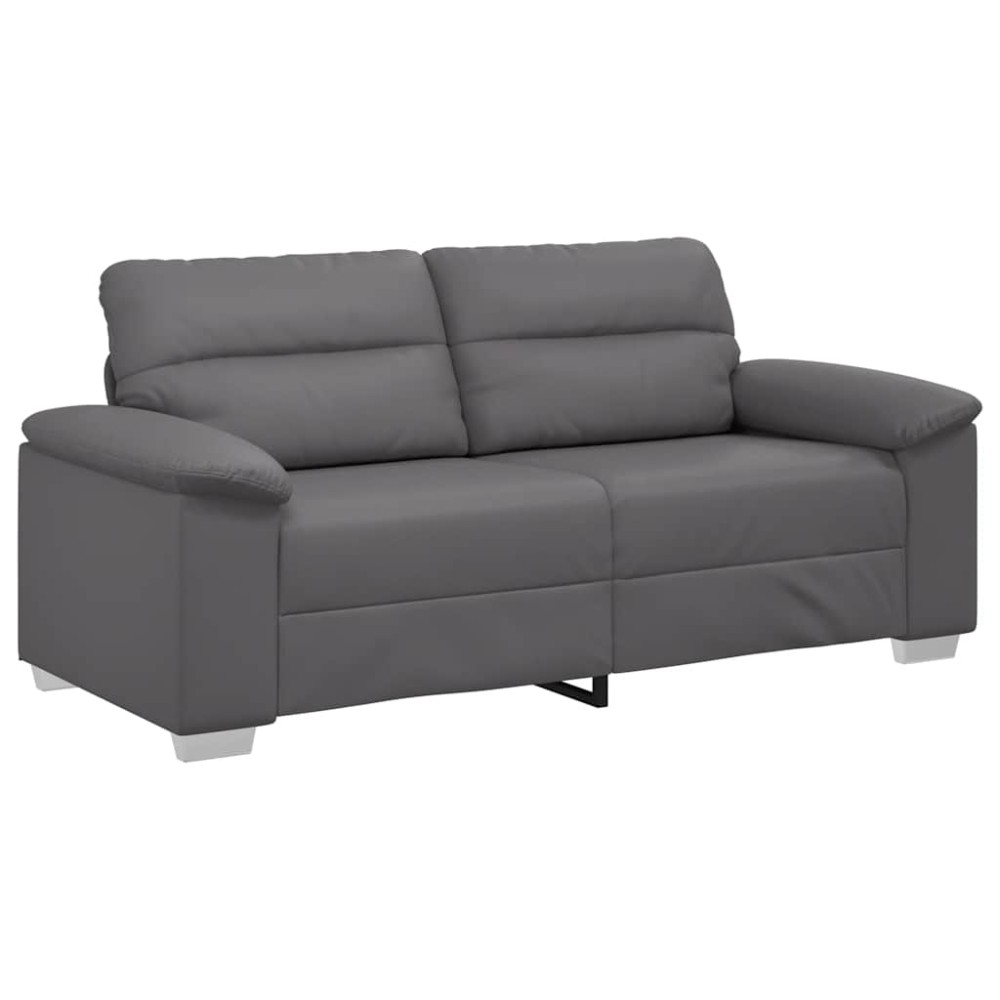 vidaXL Διθέσιος Καναπές Γκρι 180x81x84 εκ. από Συνθετικό Δέρμα