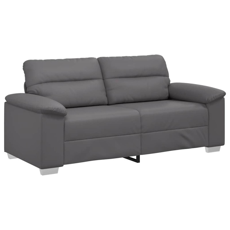 vidaXL Διθέσιος Καναπές Γκρι 180x81x84 εκ. από Συνθετικό Δέρμα