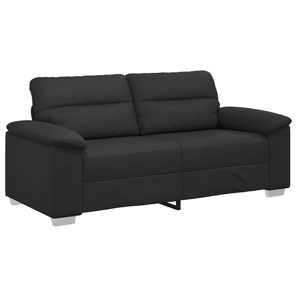 vidaXL Διθέσιος Καναπές Μαύρος 180x81x84 εκ. από Συνθετικό Δέρμα