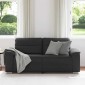 vidaXL Διθέσιος Καναπές Μαύρος 180x81x84 εκ. από Συνθετικό Δέρμα