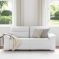 vidaXL Διθέσιος Καναπές Λευκός 180x81x84 εκ. από Συνθετικό Δέρμα