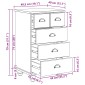 vidaXL Συρταριέρα 5-Συρτάρι ASKIM Λευκό 48,5 x 40 x 79 εκ