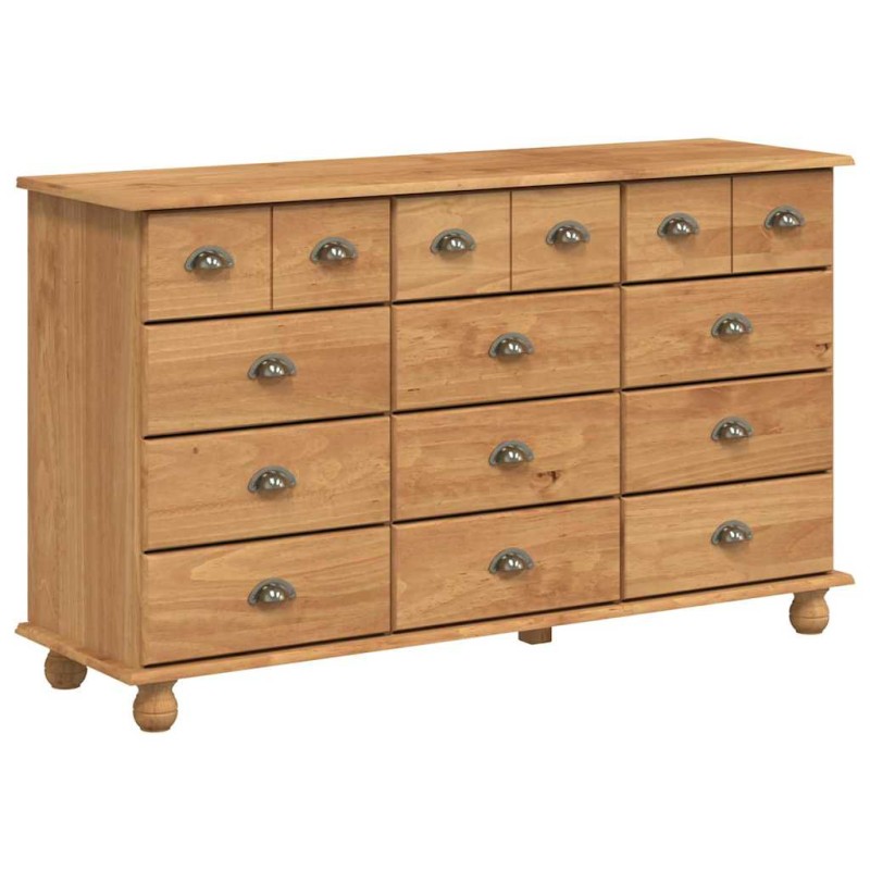 vidaXL Συρταριέρα ASKIM Καφέ 79 x 40 x 133,5 εκ Στερεά ξυλεία πεύκου