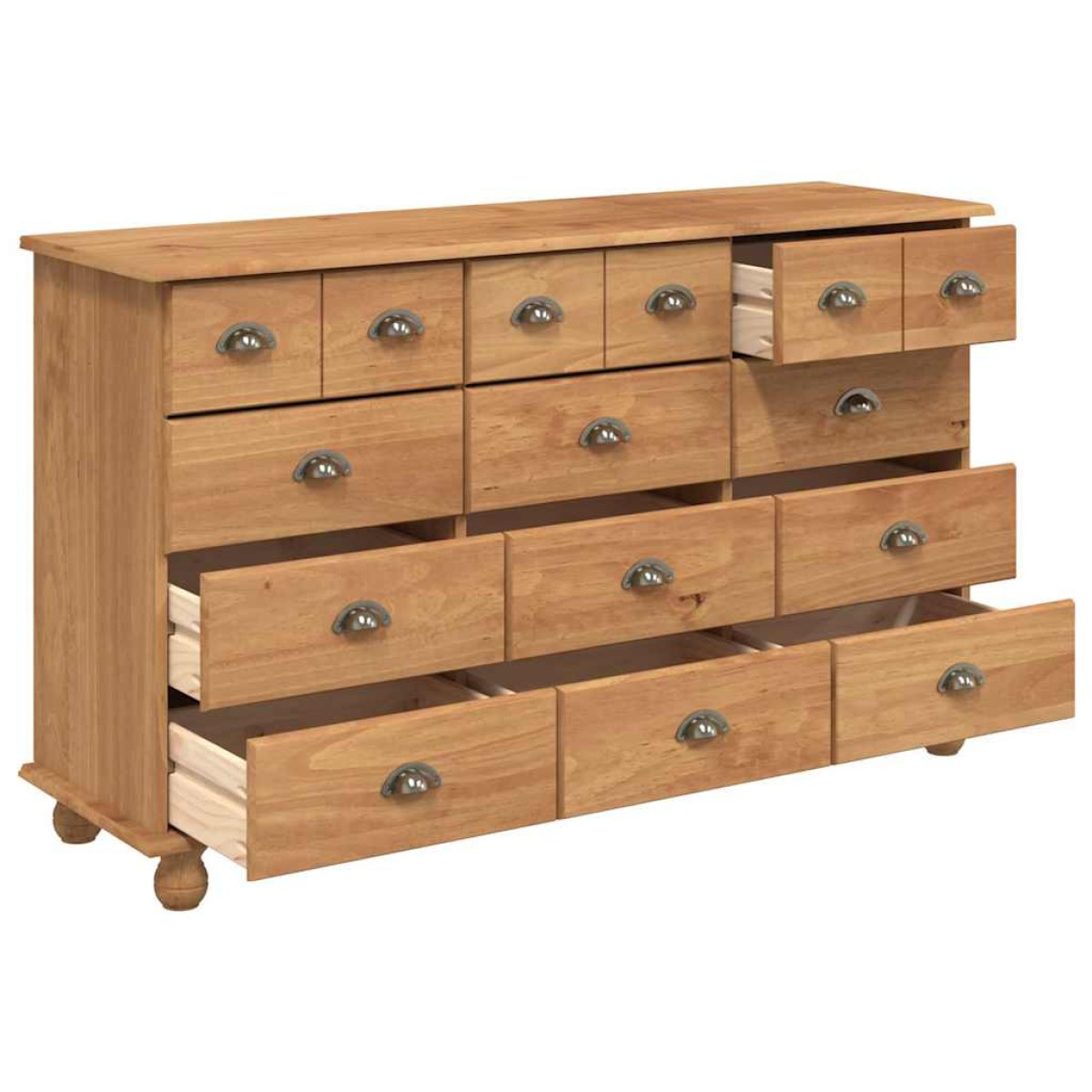 vidaXL Συρταριέρα ASKIM Καφέ 79 x 40 x 133,5 εκ Στερεά ξυλεία πεύκου