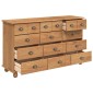 vidaXL Συρταριέρα ASKIM Καφέ 79 x 40 x 133,5 εκ Στερεά ξυλεία πεύκου