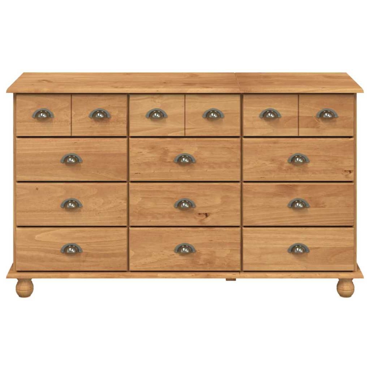 vidaXL Συρταριέρα ASKIM Καφέ 79 x 40 x 133,5 εκ Στερεά ξυλεία πεύκου