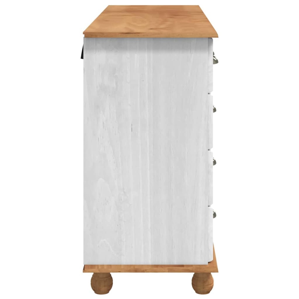 vidaXL Συρταριέρα ASKIM Λευκό 79 x 40 x 133,5 εκ Στερεά ξυλεία πεύκου