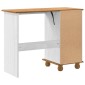 vidaXL Γραφείο γραφής με συρτάρι ASKIM Λευκό 95 x 40 x 75 εκ.