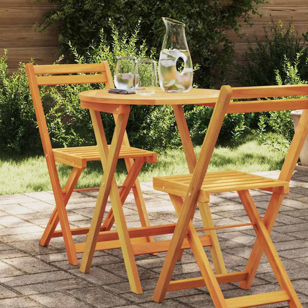 vidaXL Τραπέζι Κήπου Φυσικό 60 x 60 x 72 cm Στερεό Ξύλο Ακακίας