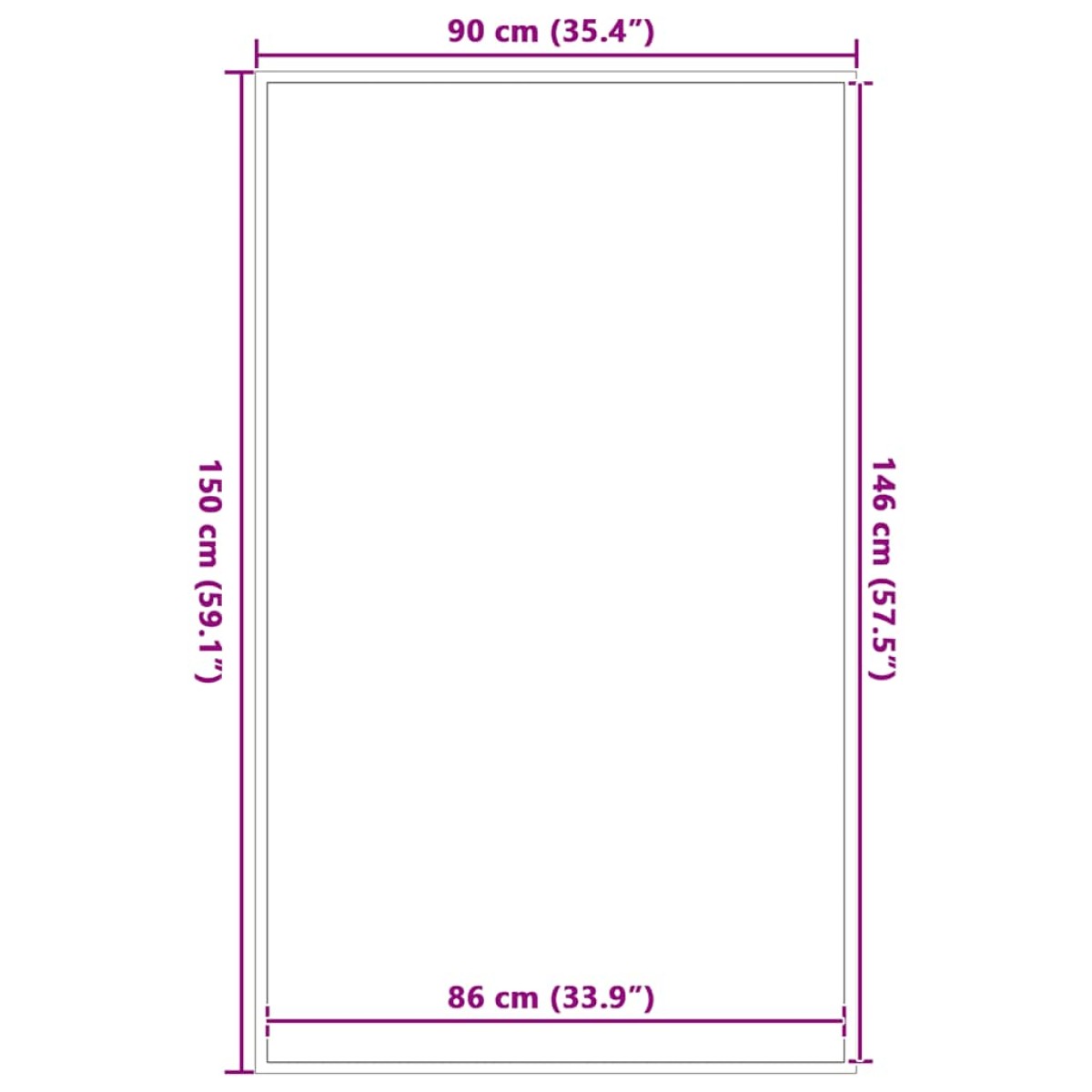 vidaXL Πατάκι Εισόδου Ανθρακί 90 x 150 εκ.