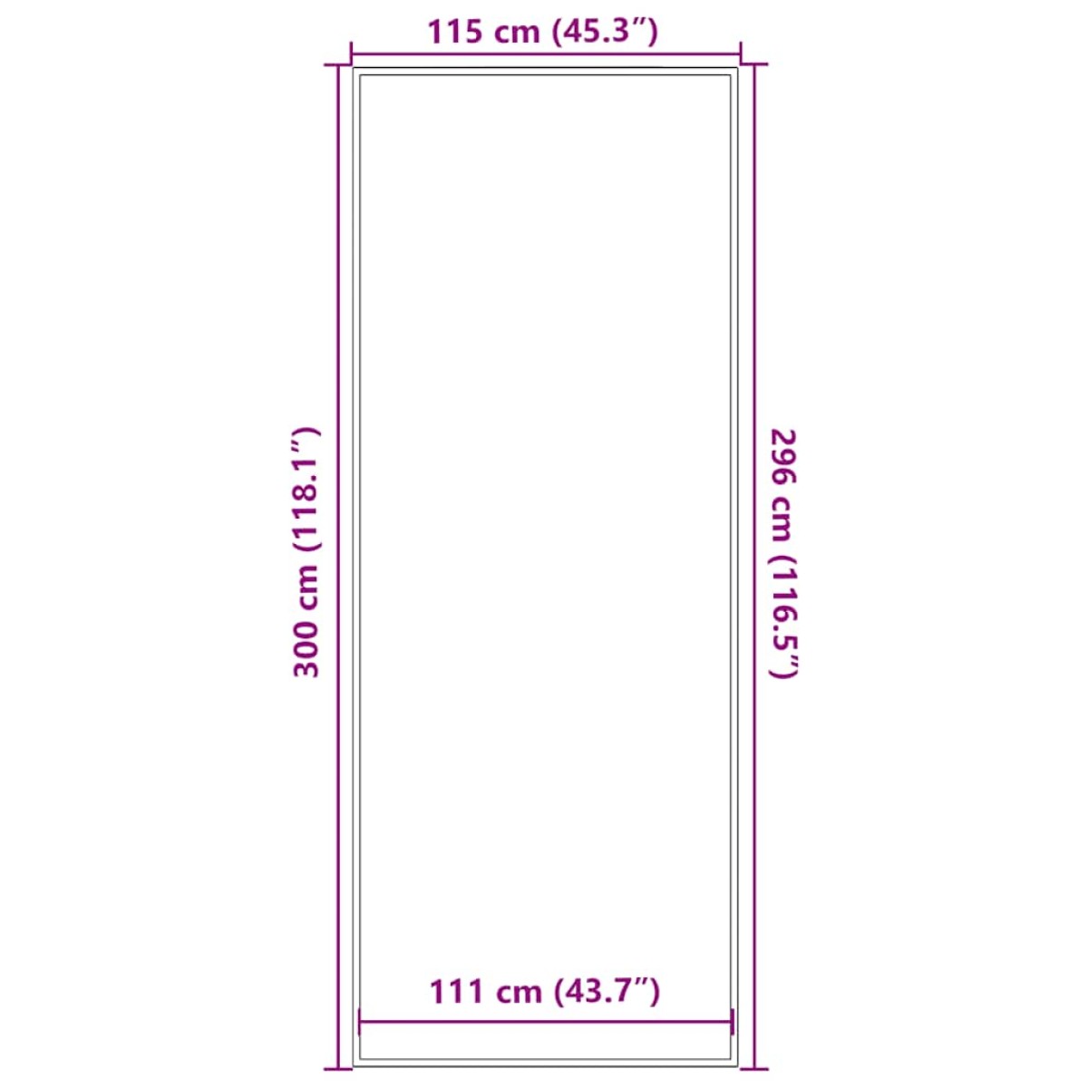 vidaXL Πατάκι Εισόδου Ανθρακί 115x300 εκ.