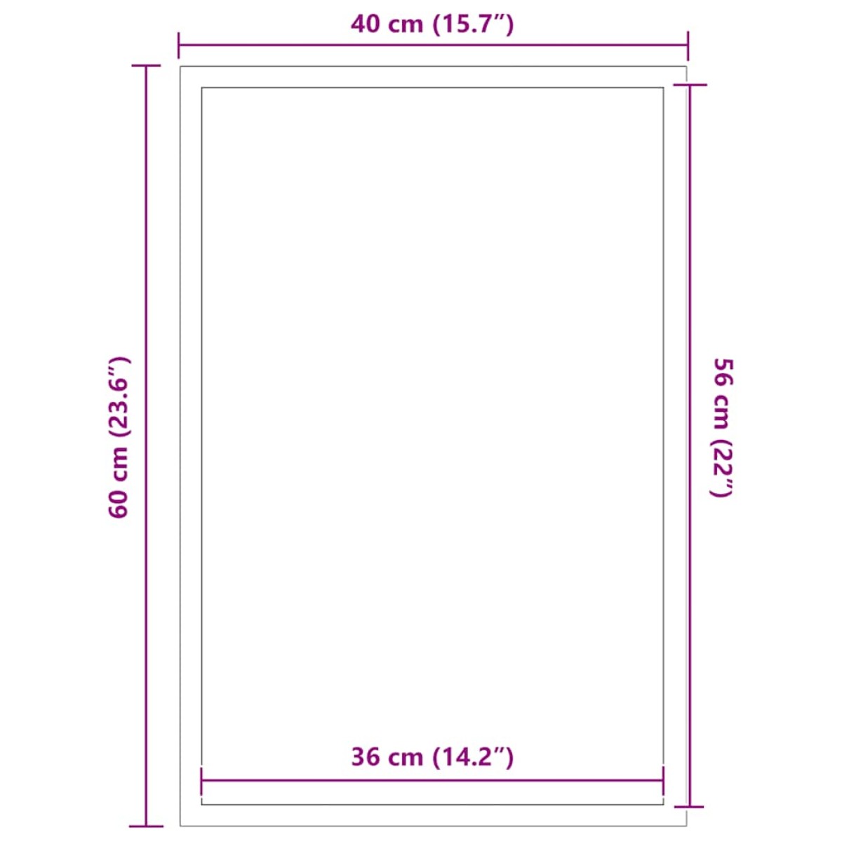 vidaXL Πατάκι Πόρτας Μπλε 40x60 εκ.
