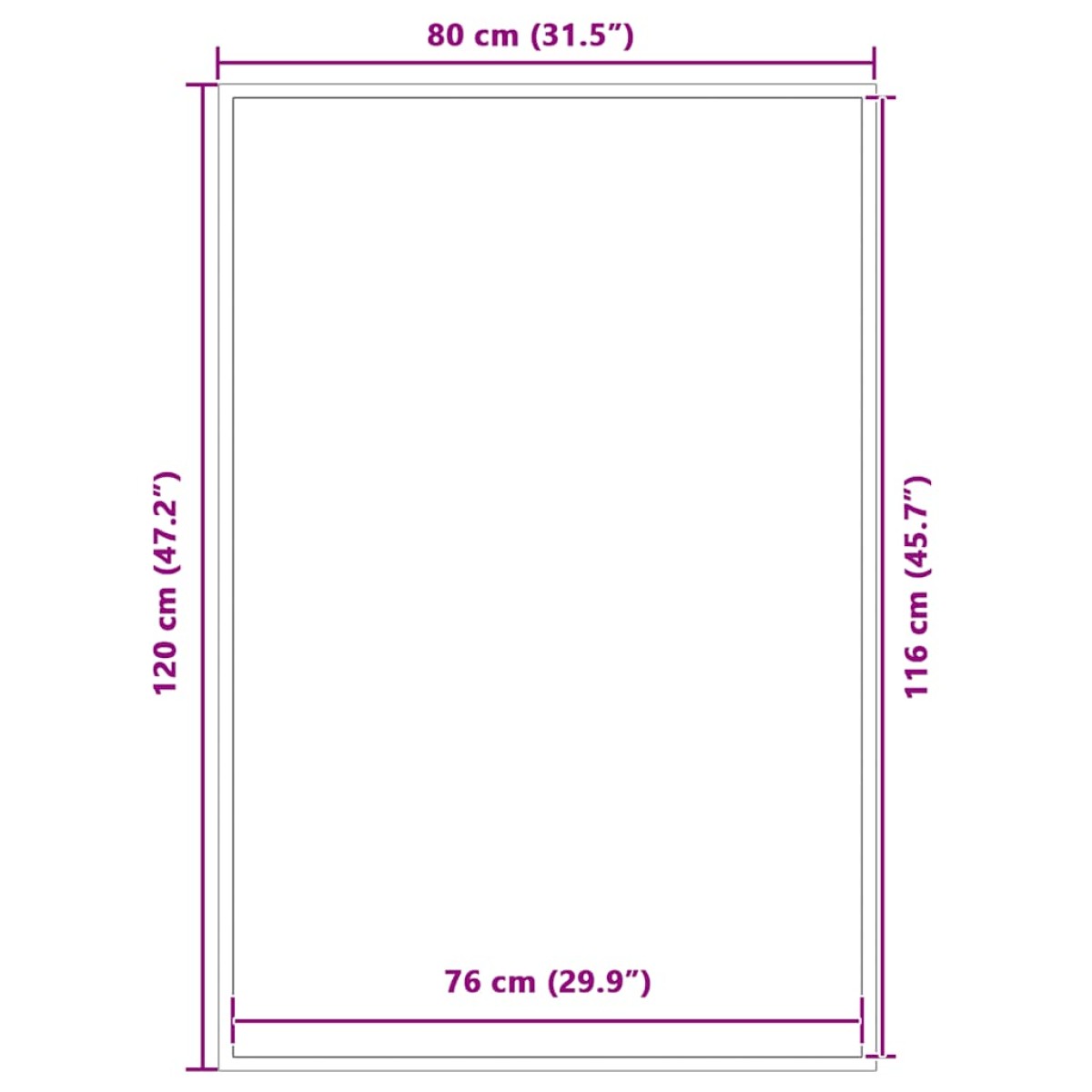vidaXL Πατάκι Εισόδου Μπλε 80 x 120 εκ.